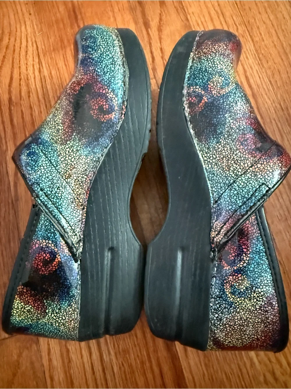 Dansko Professional Clogs Multi Mosaic Patent Leather Womens EU 37 = US 7